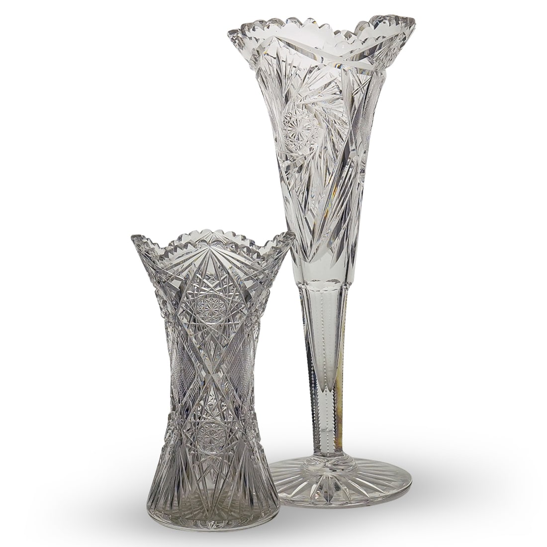 American Brilliant Cut Glass Crystal Vase (1 of 17)