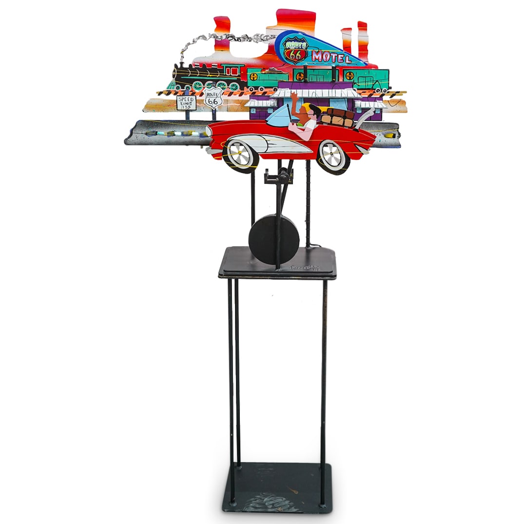 Frederick Prescott (American b. 1949) "Route 66' Neon Kinetic Sculpture (1 of 11)