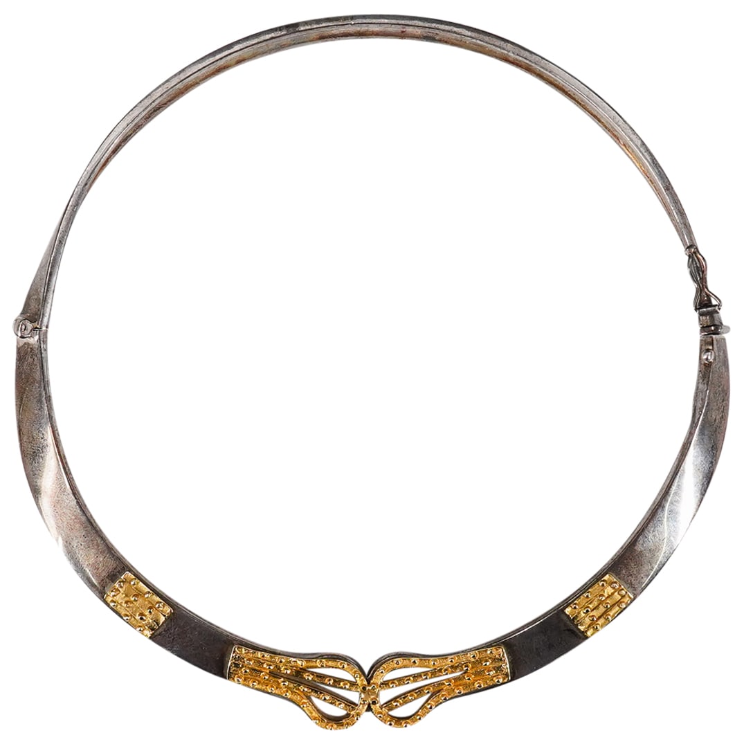 Ilias Lalaounis 18k Gold and Sterling Silver Choker Necklace (1 of 5)