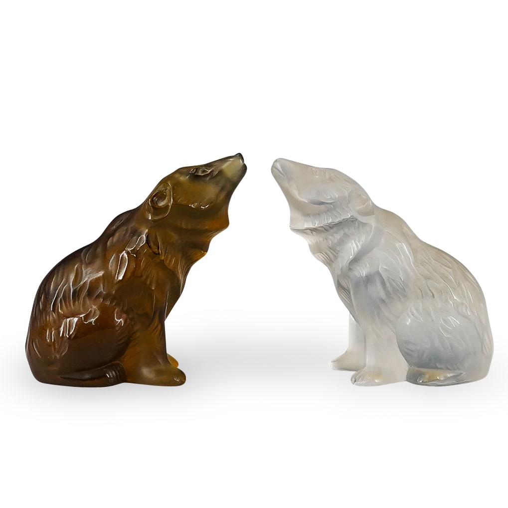(2 Pc) Lalique "Nouria" Crystal Bear Figures (1 of 11)