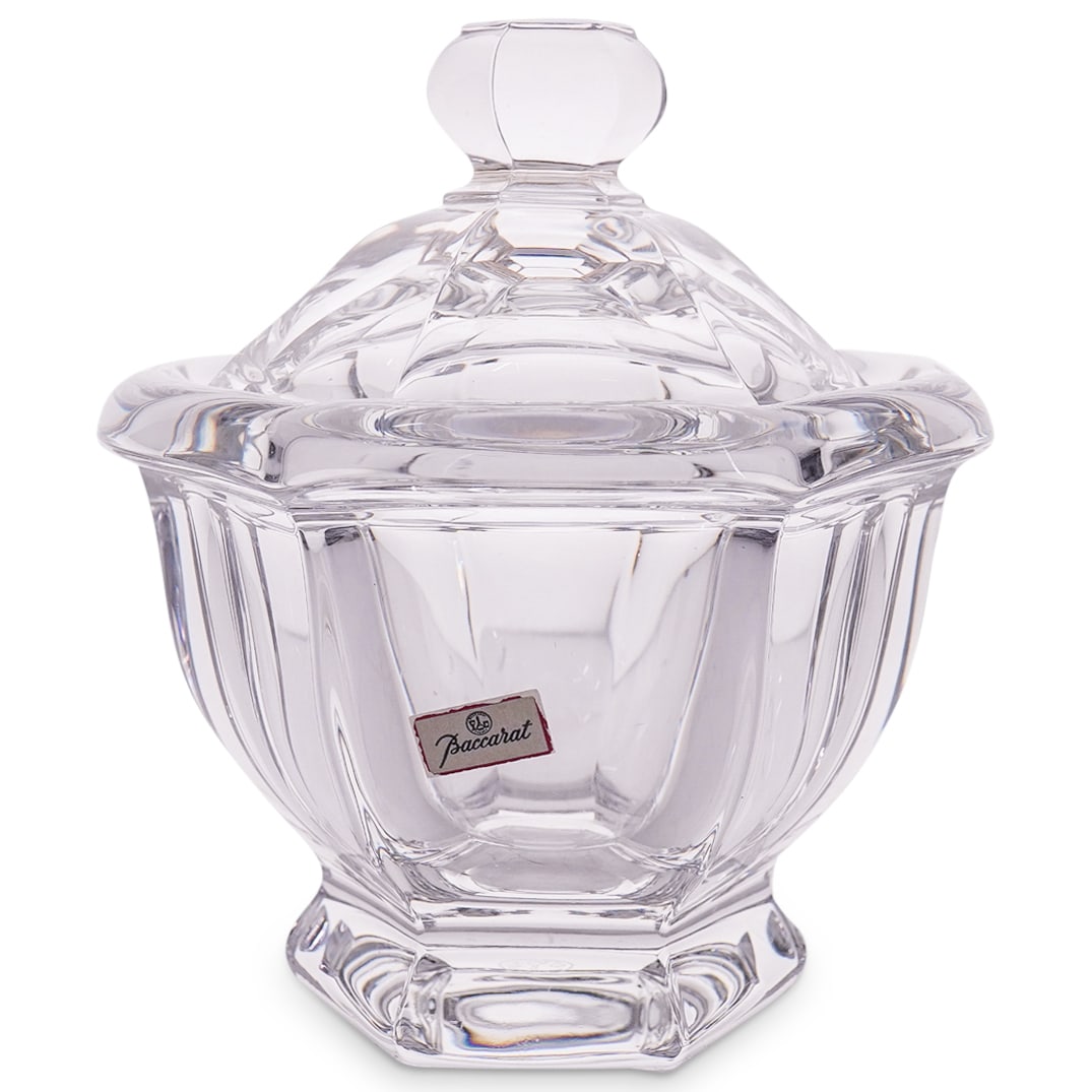 Baccarat Crystal Glass Lidded Candy Bowl (1 of 8)