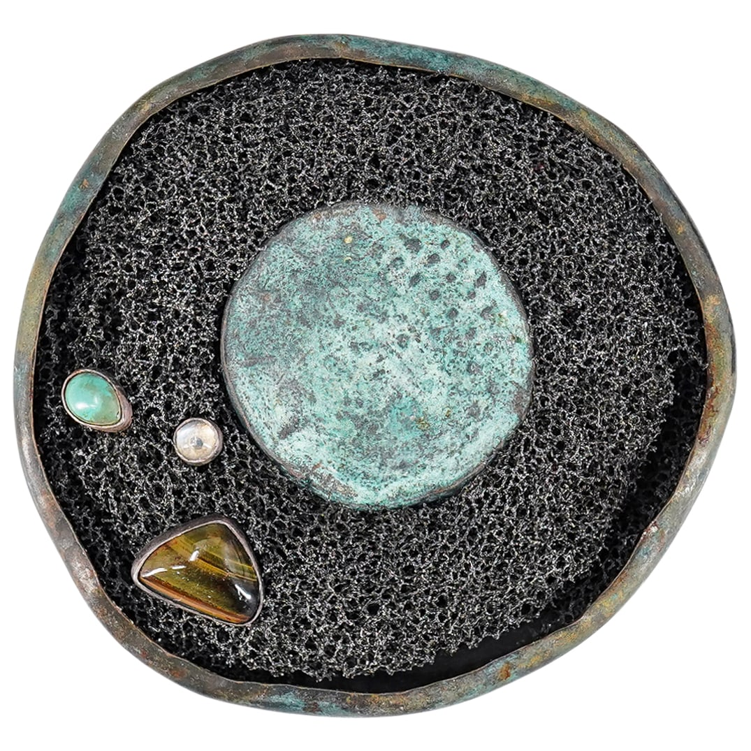 Barbara Stutman Sterling, Brass, & Copper Brooch (1 of 6)