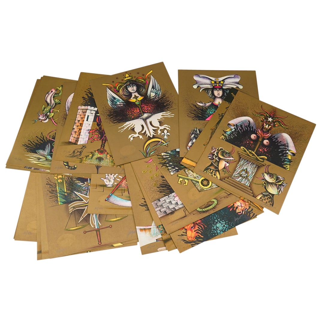 Pierre Jacquot (1929-2009) France Tarot Lithographs Set (1 of 19)