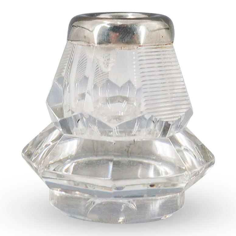 Art Deco Faceted Crystal Glass Match Striker (1 of 4)