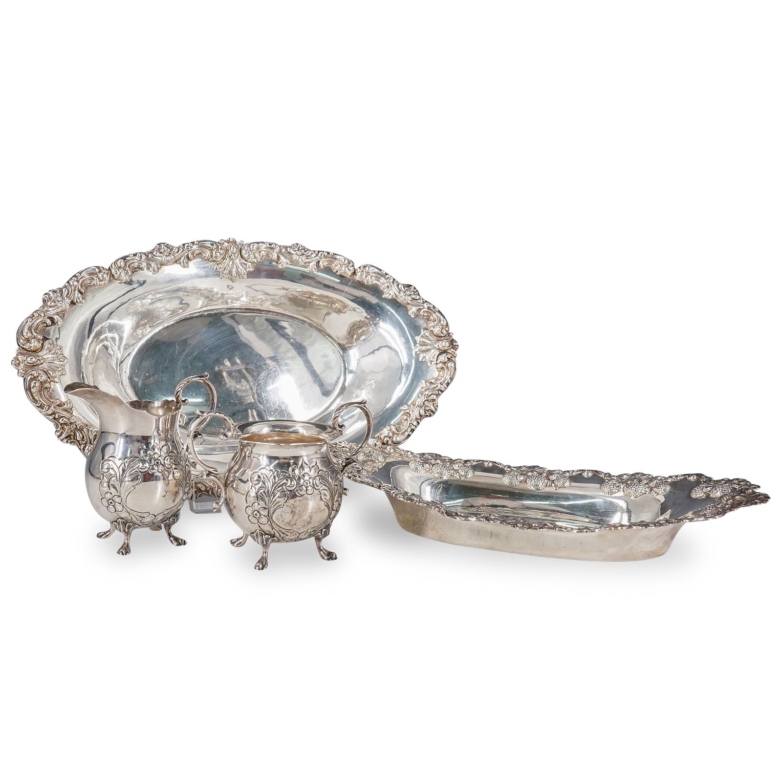 (4 Pc) Dunham Sterling Silver Tea Set Articles (1 of 20)