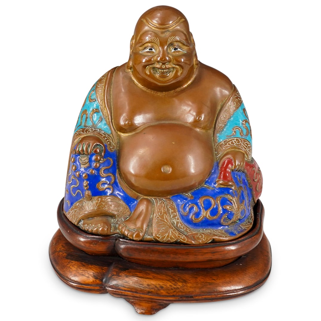 Chinese Copper & Enamel Budai Figure (1 of 7)