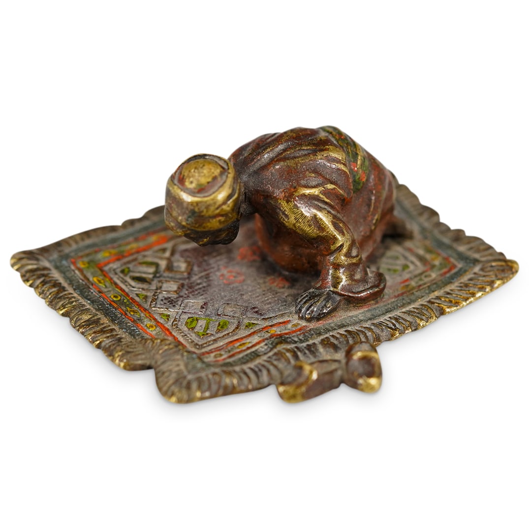 Antique Austrian Cold Painted Man On Prayer Carpet Bronze (1 of 6)