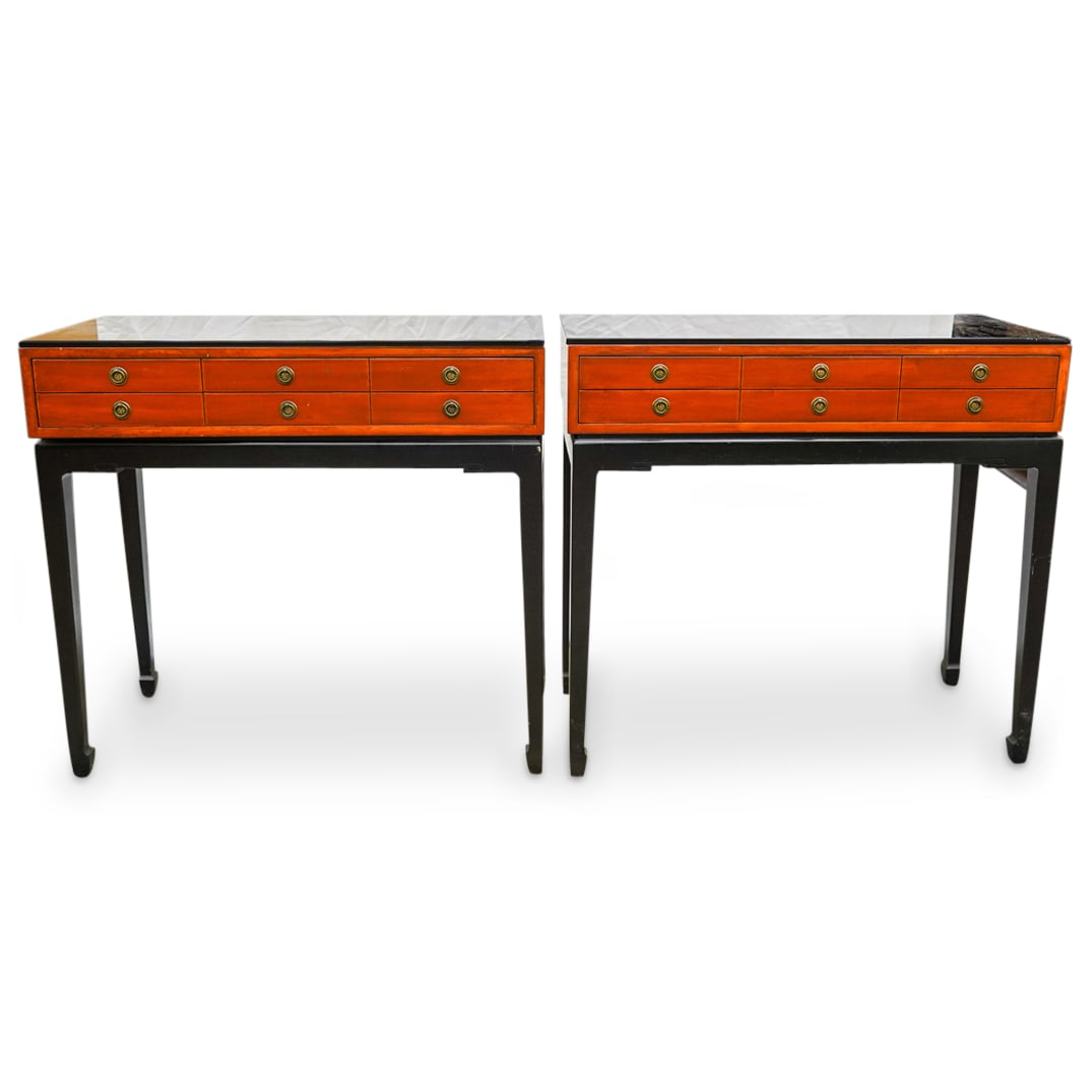 Pair of Grand Rapids Lacquered Side Tables or Console (1 of 19)