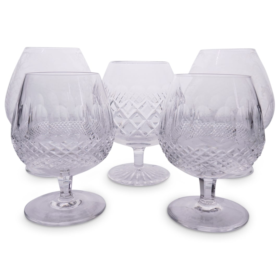 (5 Pc) Crystal Brandy Glasses (1 of 12)