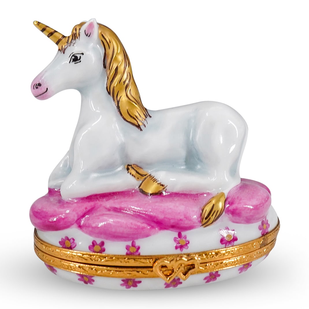 Limited Edition Limoges Unicorn Porcelain Keepsake Box (1 of 6)
