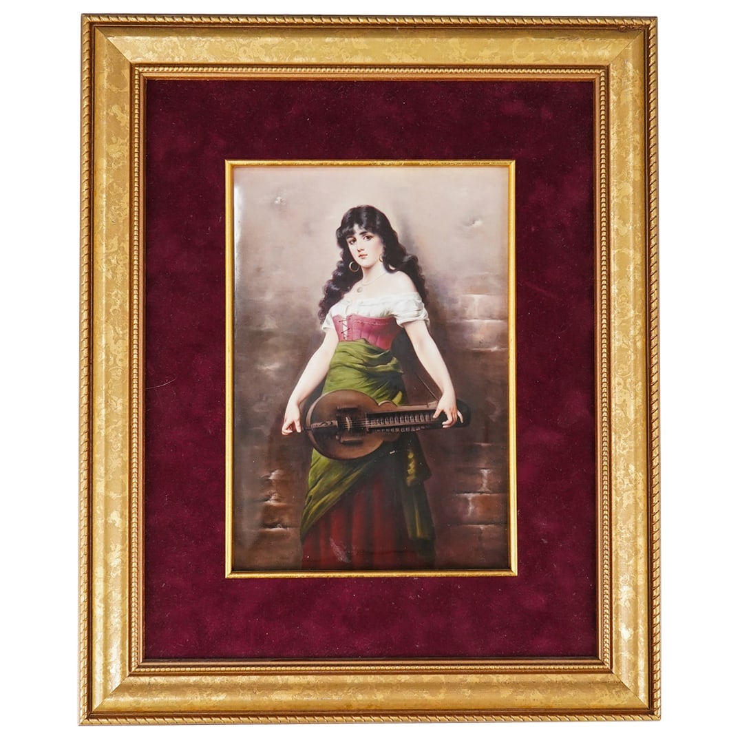 Nathaniel Sichel (Germany, 1843-1907) Hand Painted Porcelain Plate (1 of 5)