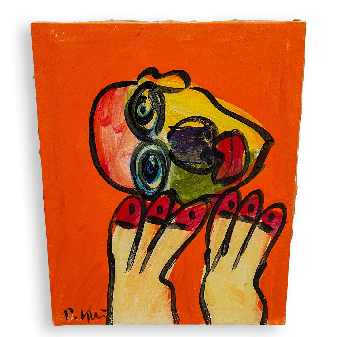 Peter Robert Keil (German, B. 1942) Sideways Portrait Oil On Canvas (1 of 6)