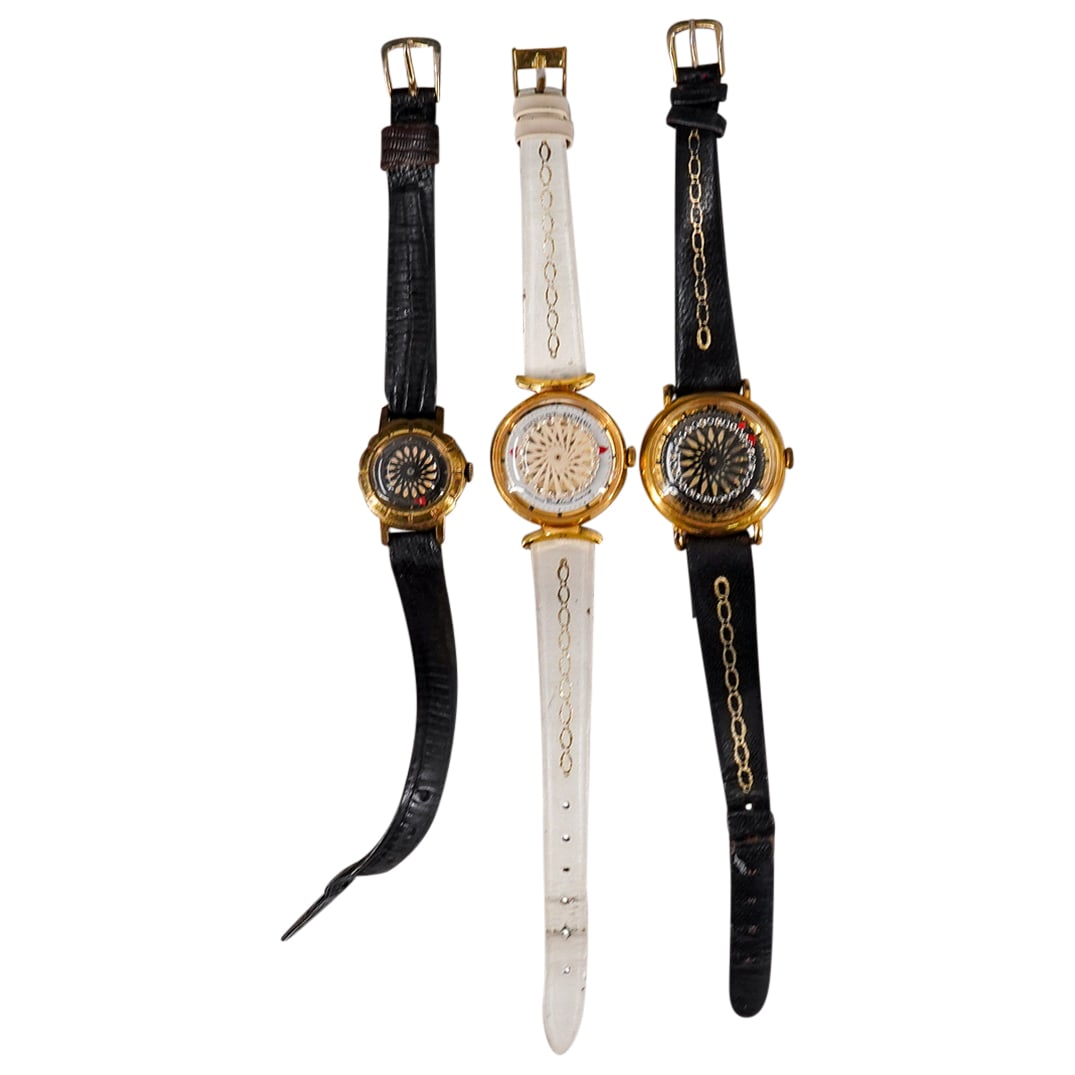 (3 Pc) Ernest Borel Kaleidoscope Cocktail Watches (1 of 18)