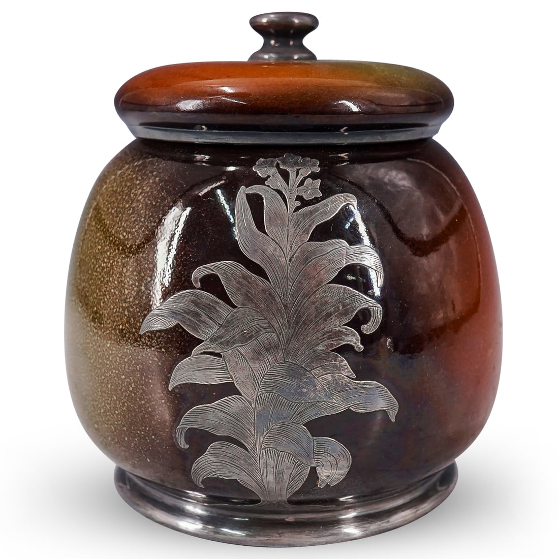 Lenox Sterling Silver Overlay Porcelain Tobacco Jar (1 of 9)