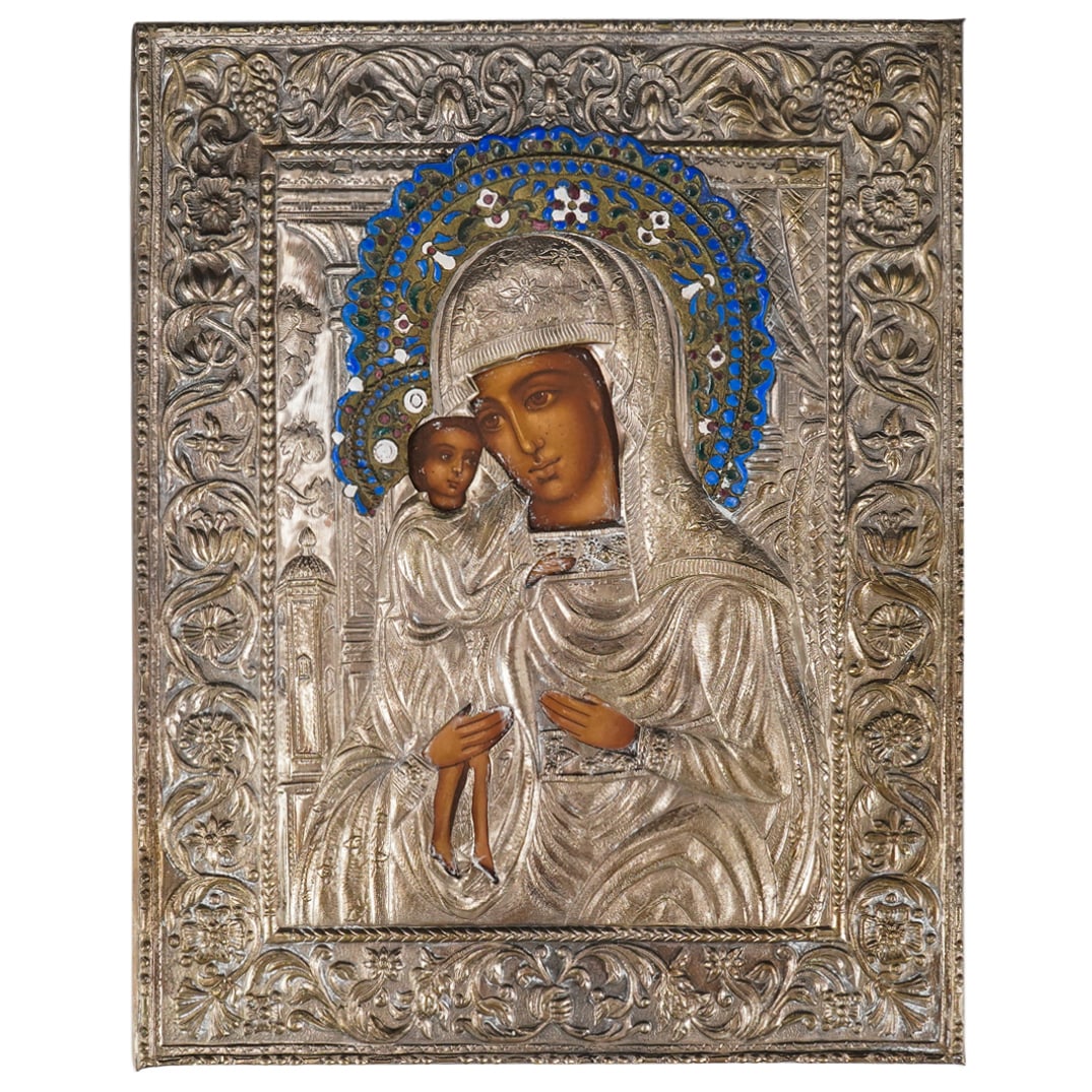 Russian Orthodox Icon Mother of God & Baby Jesus (1 of 6)