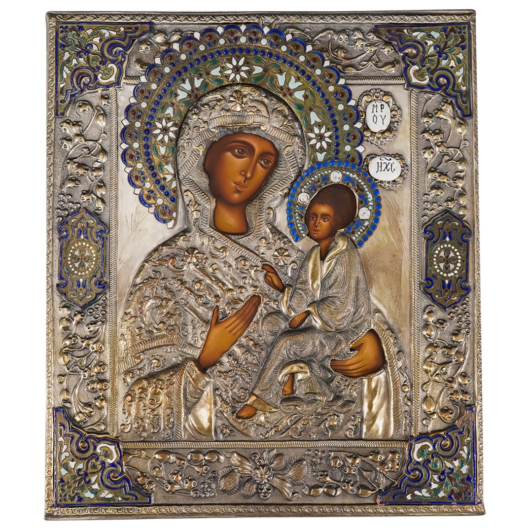 Russian Orthodox Icon Mother of God & Baby Jesus (1 of 8)
