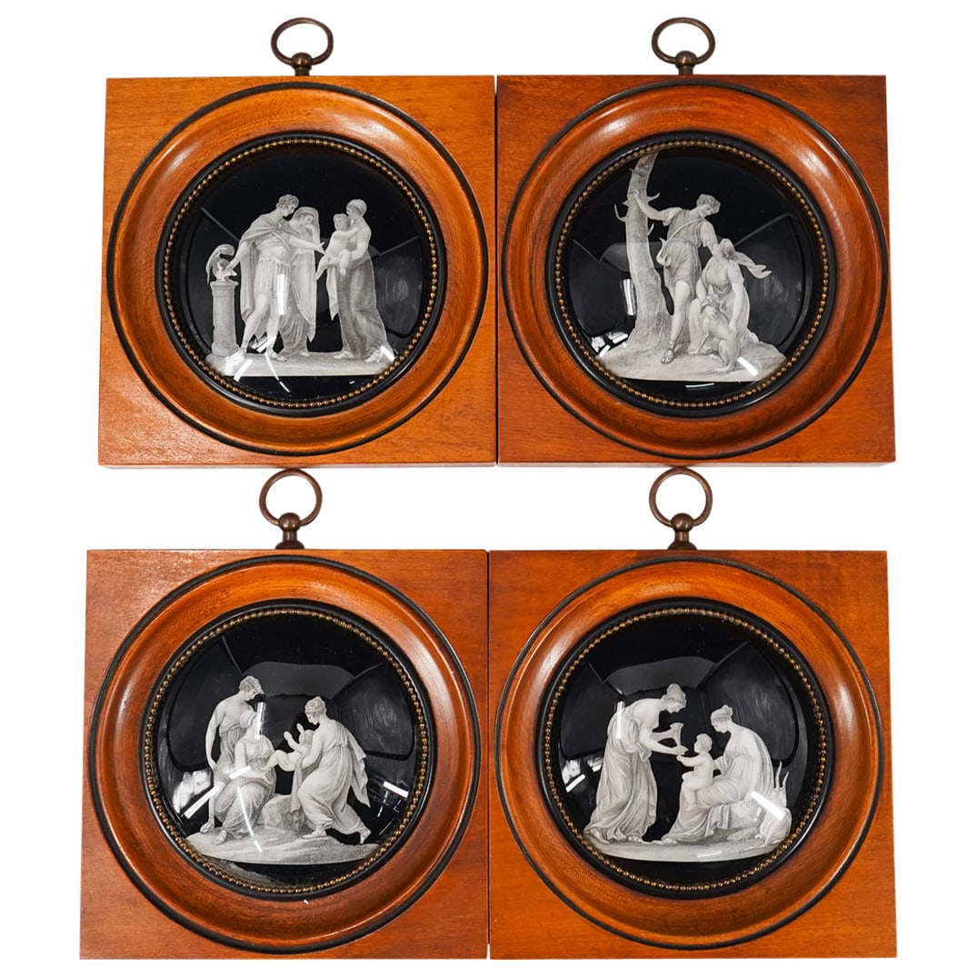 (4pc) Antique Neoclassical Roundels (1 of 13)