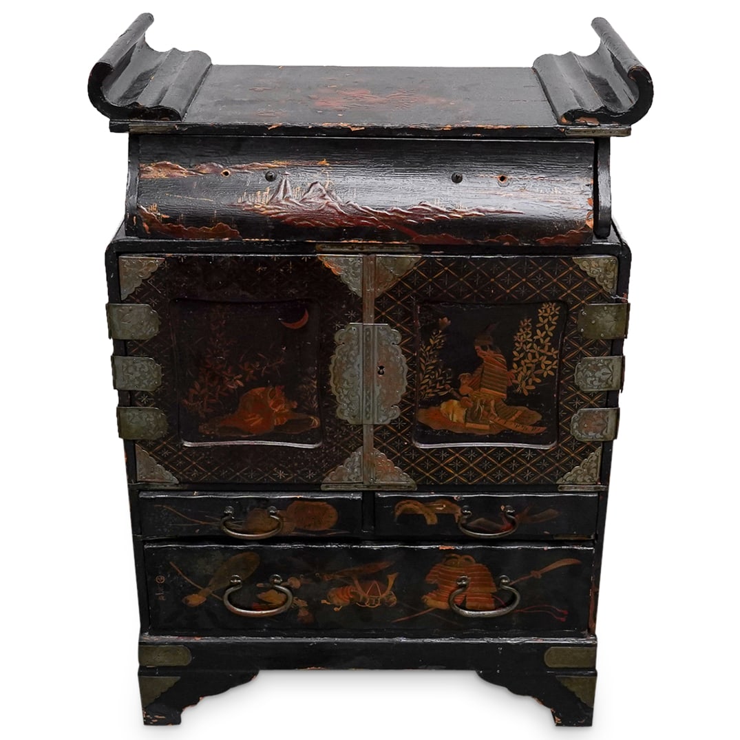Japanese Lacquered Wood Cabinet (1 of 12)