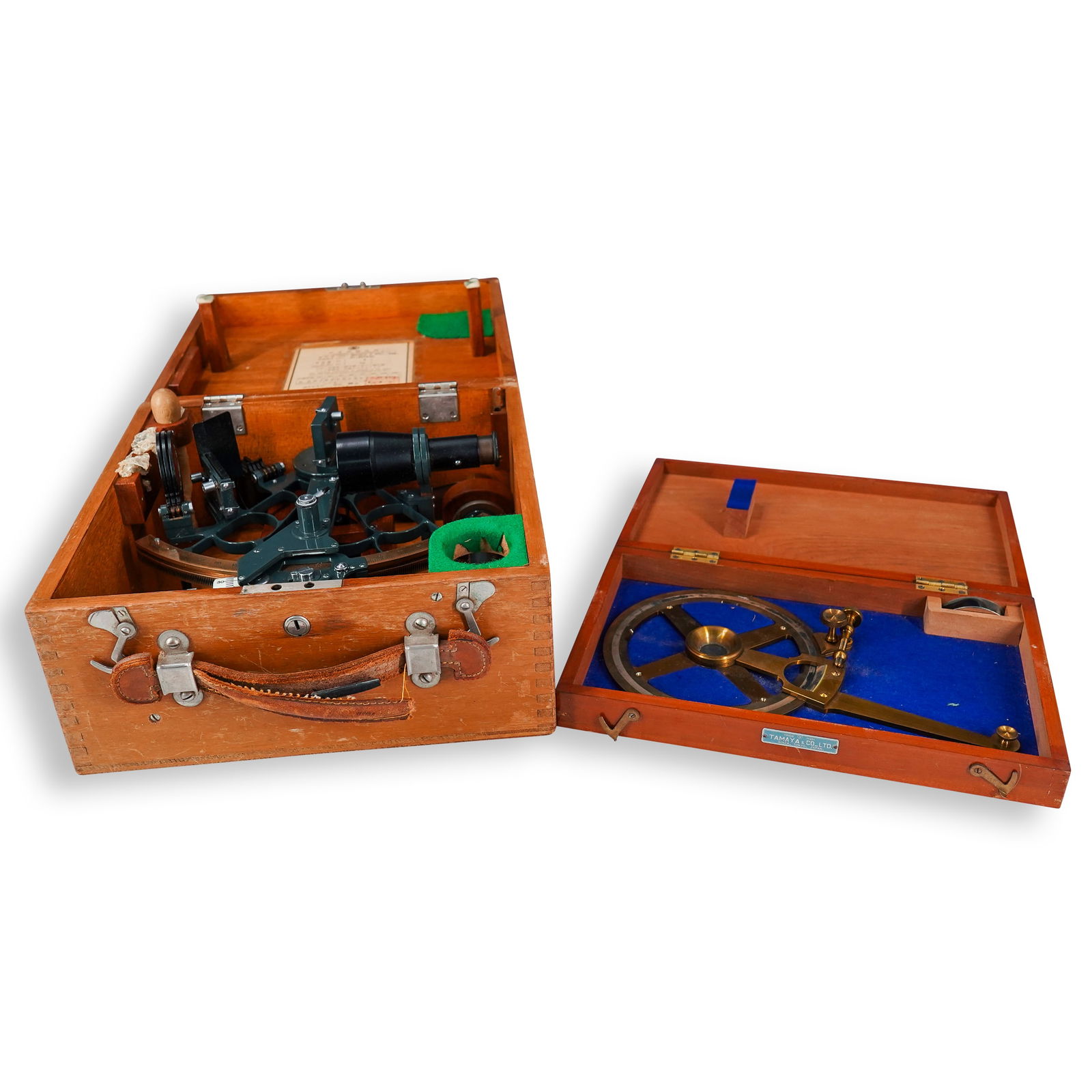 (2 Pc) Tamaya & Co. Sextant & Single Arm Protractor (1 of 20)