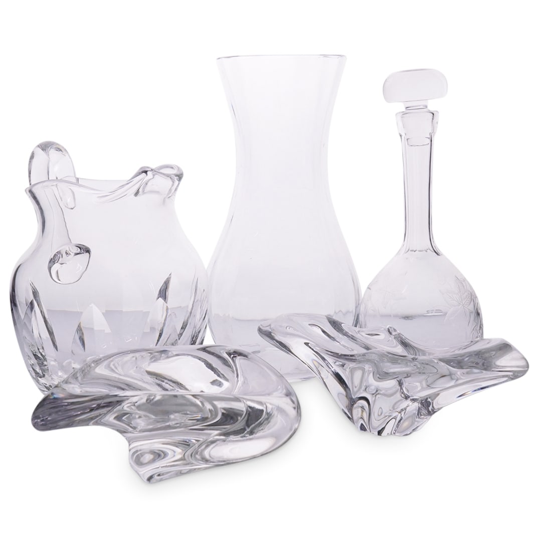 (5 Pc) Baccarat & Saint Louis Clear Crystal Articles (1 of 20)