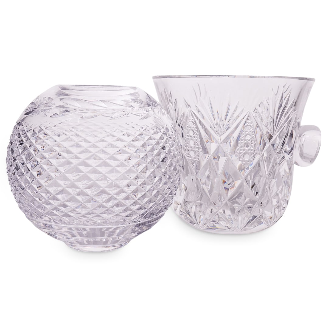 (2 Pc) Crystal Ice Bucket & Vase (1 of 16)