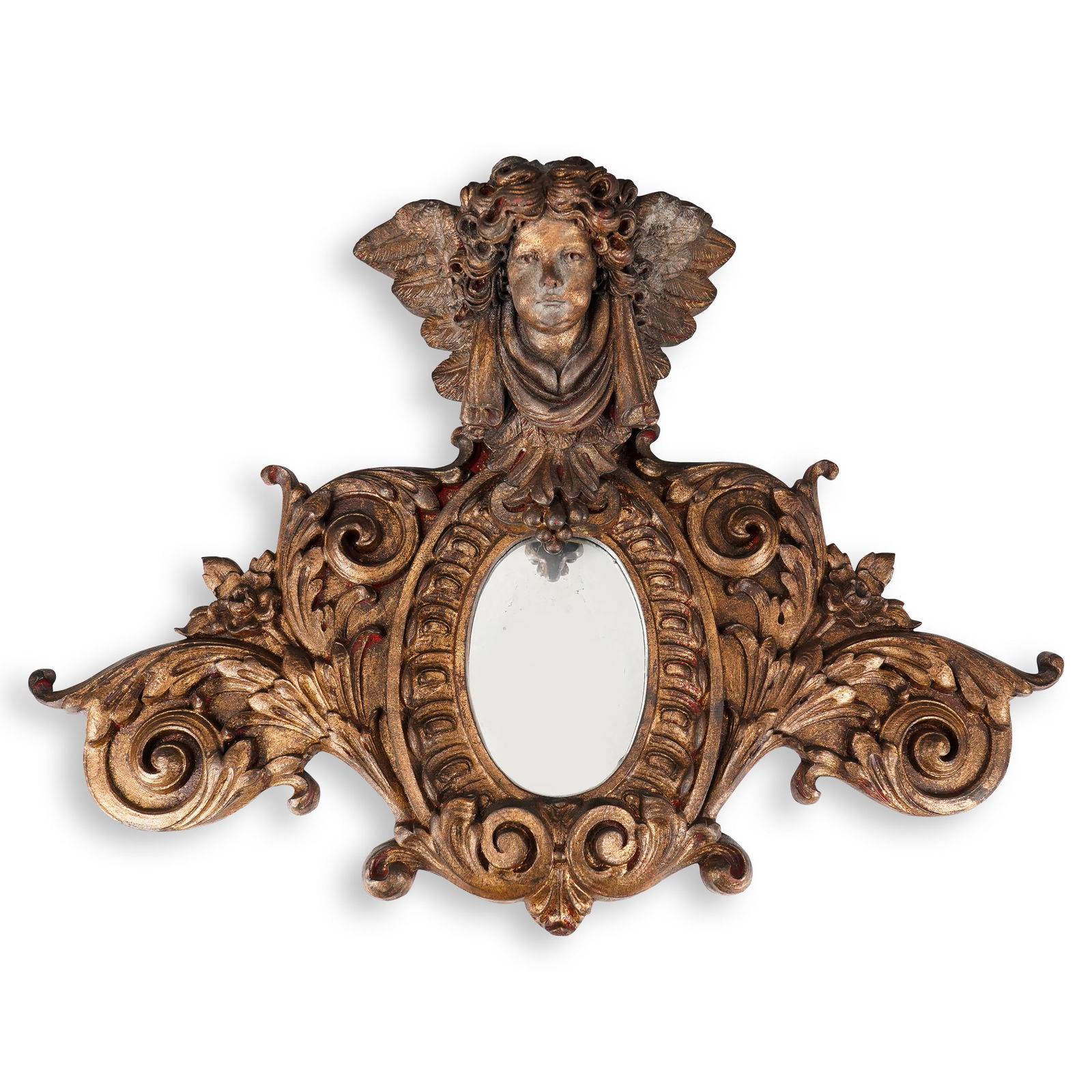 Vintage Wall Mirror In Composite Putto Frame (1 of 9)