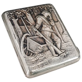 Russian Silver Cigarette Case (Pyotr Petrov)