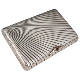 Russian Rose Gold Mounted Silver Cigarette Case