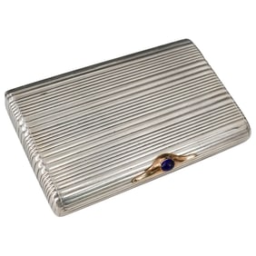 Russian Silver & Gold Cigarette Case (N.F, Kemner)
