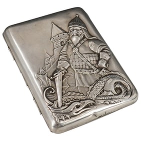 Russian Silver Cigarette Case