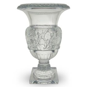 Lalique Crystal 'Versailles' Footed Vase