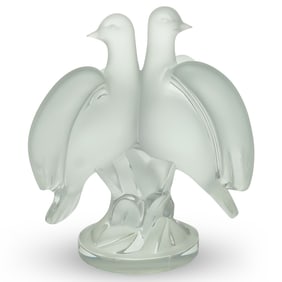 Lalique 'Ariane' Doves Sculpture