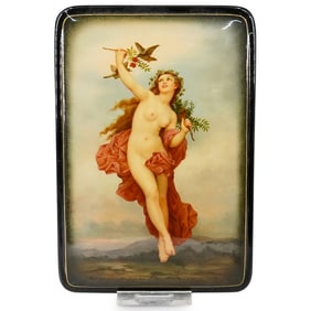 Fine Russian Fedoskino Lacquer Box 'Hemera'