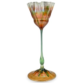 Antique Tiffany & Co Floriform Favrile Wine Glass