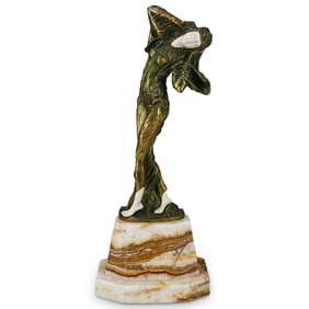 After Demetre Chiparus Bronze Statue on Onyx