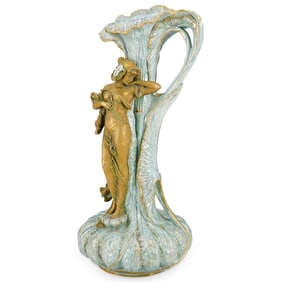 Ernst Wahliss Art Nouveau Porcelain Vase