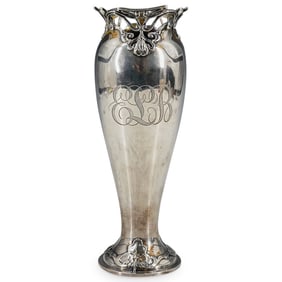 Art Nouveau Gorham Athenic Sterling Silver Vase