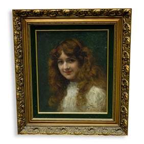 Leopold Franz Kowalsky (French, 1856-1931) "Madame Gaulier" Oil On Canvas