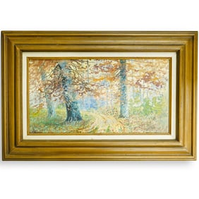 Frank Girardin (American, 1856-1945) Oil On Linen Landscape Painting