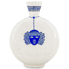 Longwy Art Deco Enameled Faience Vase