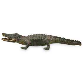 Vienna Cold Painted Bronze Alligator