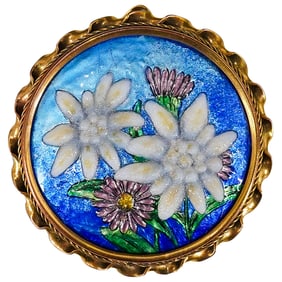 Antique French Limoges Enamel Pendant