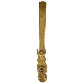 Antique Japanese Mixed Metal Monkey Page Turner