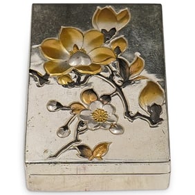 Antique Japanese Parcel Gilt Metal Box