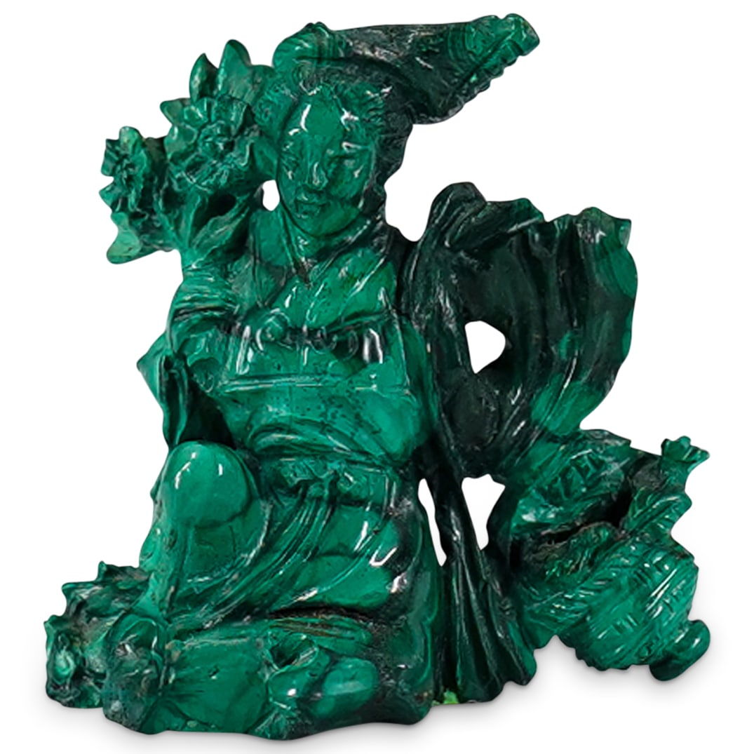 Chinese Carved Malachite Sculpture (1 of 5)