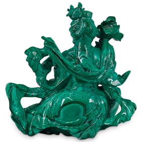 Chinese Carved Malachite Sculpture