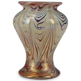 Iridescent Art Glass Vase
