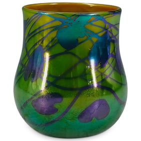 Charles Lotton (American, 1935-2021) Iridescent Art Glass Vase
