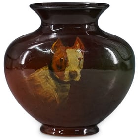 Weller Louwelsa Dog Portrait Vase