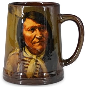 Rookwood Pottery Native American Portrait Mug